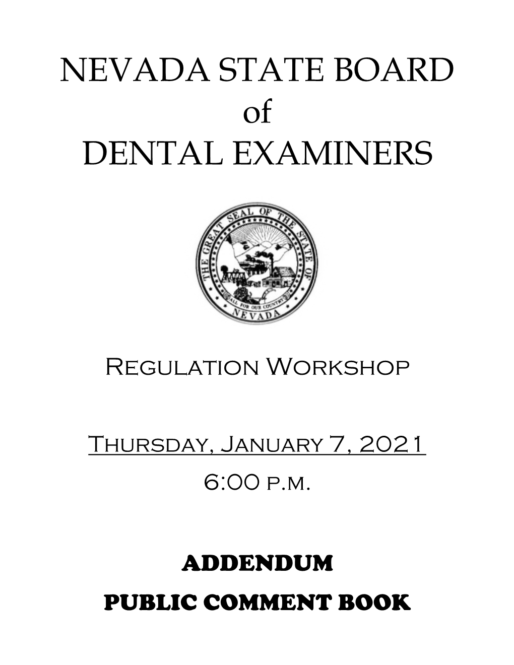 ADDENDUM PUBLIC COMMENT BOOK Addendum Public Comment Book Page 2