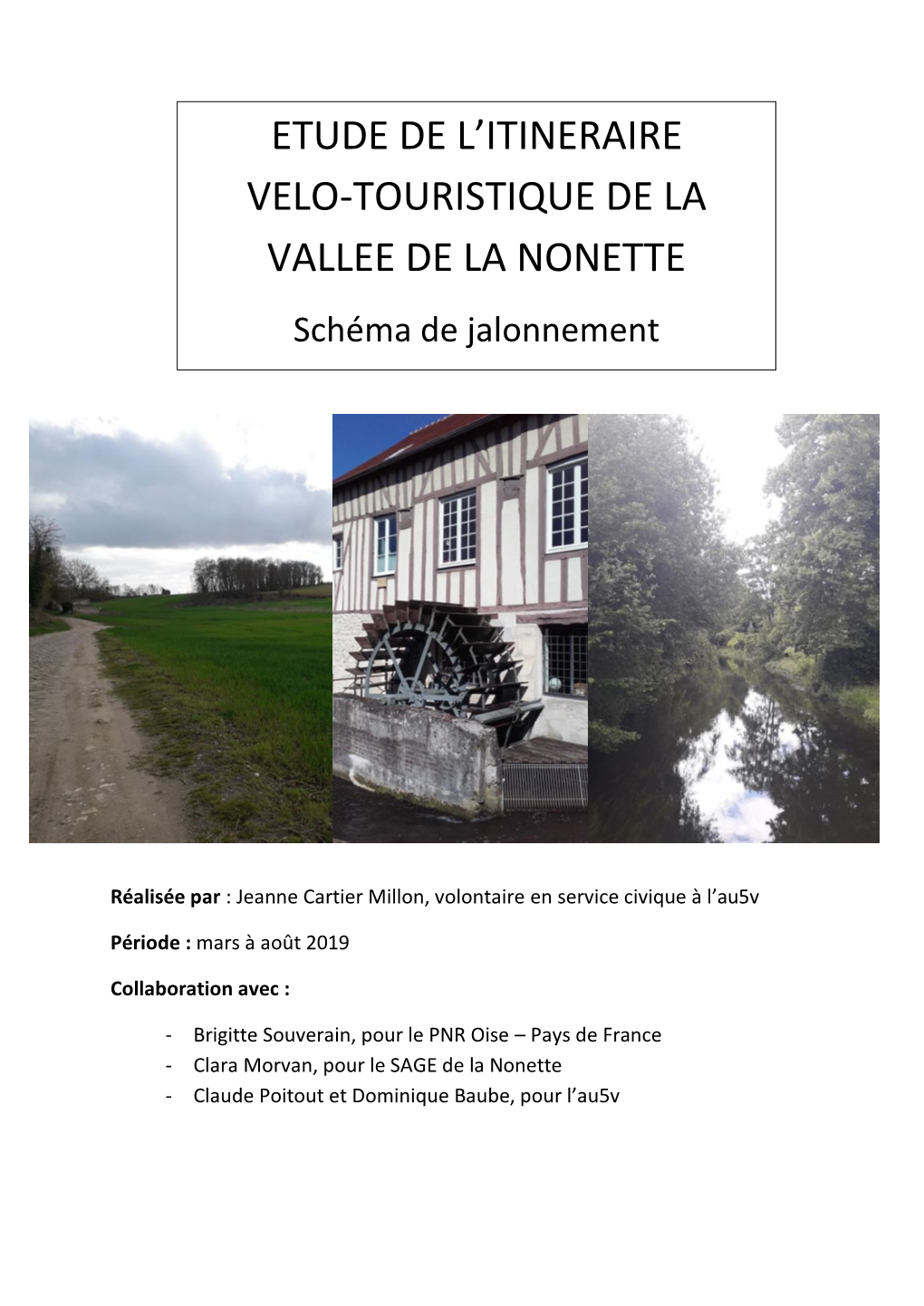 Etude De L'itineraire Velo-Touristique De La Vallee De La Nonette