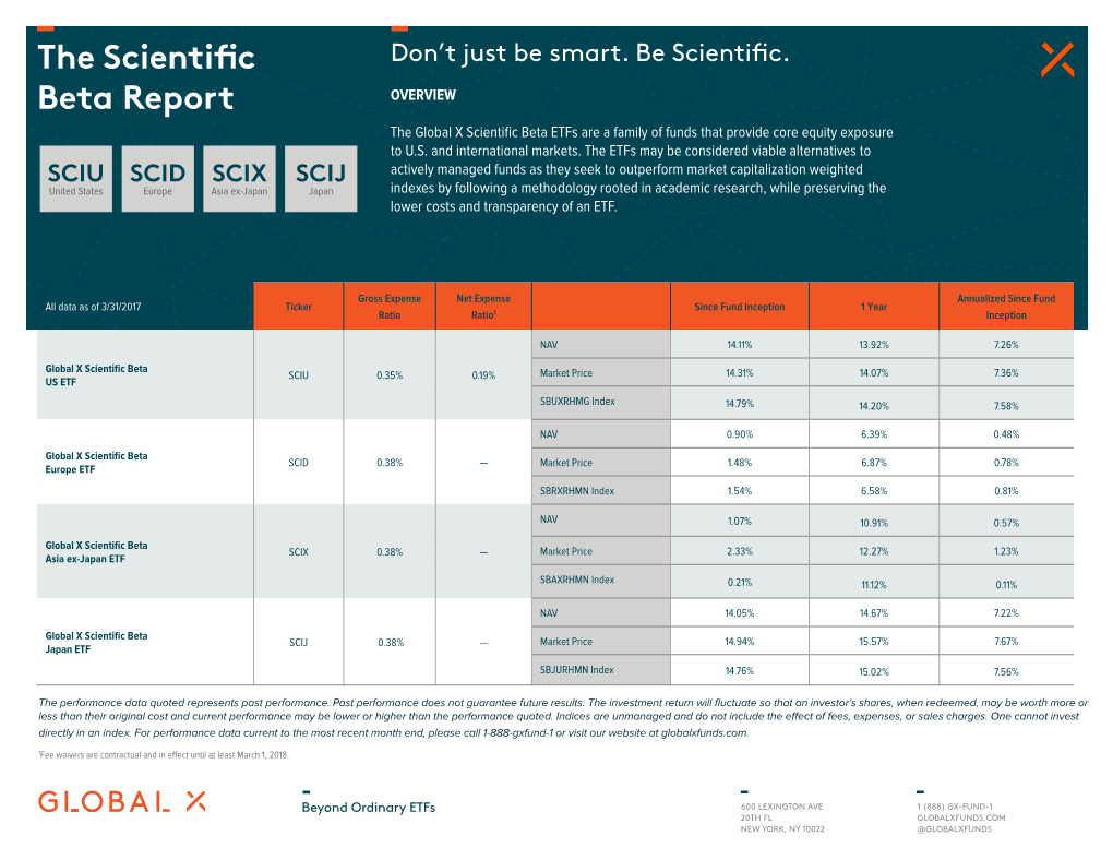 The Scientific Beta Report