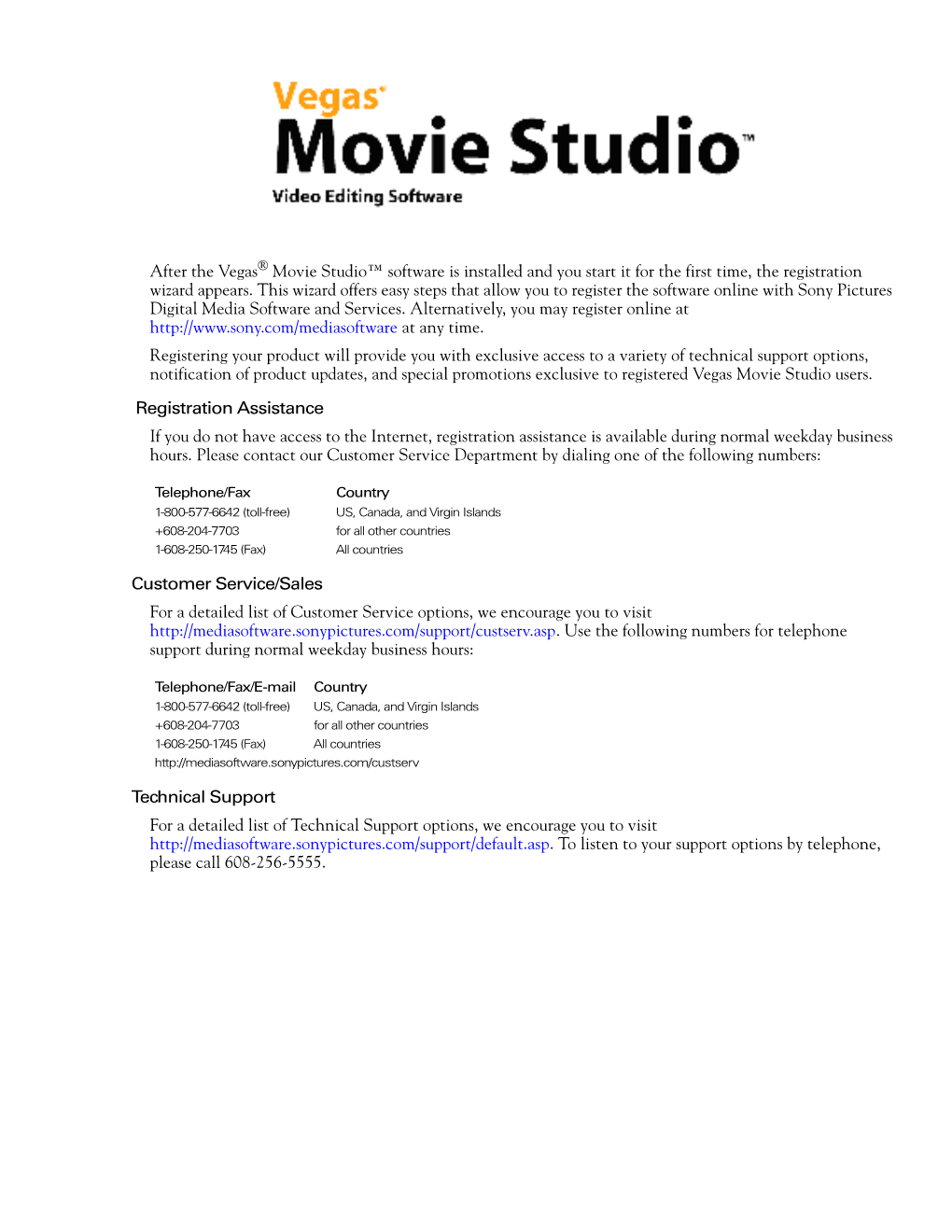 Vegas Movie Studio User Manual