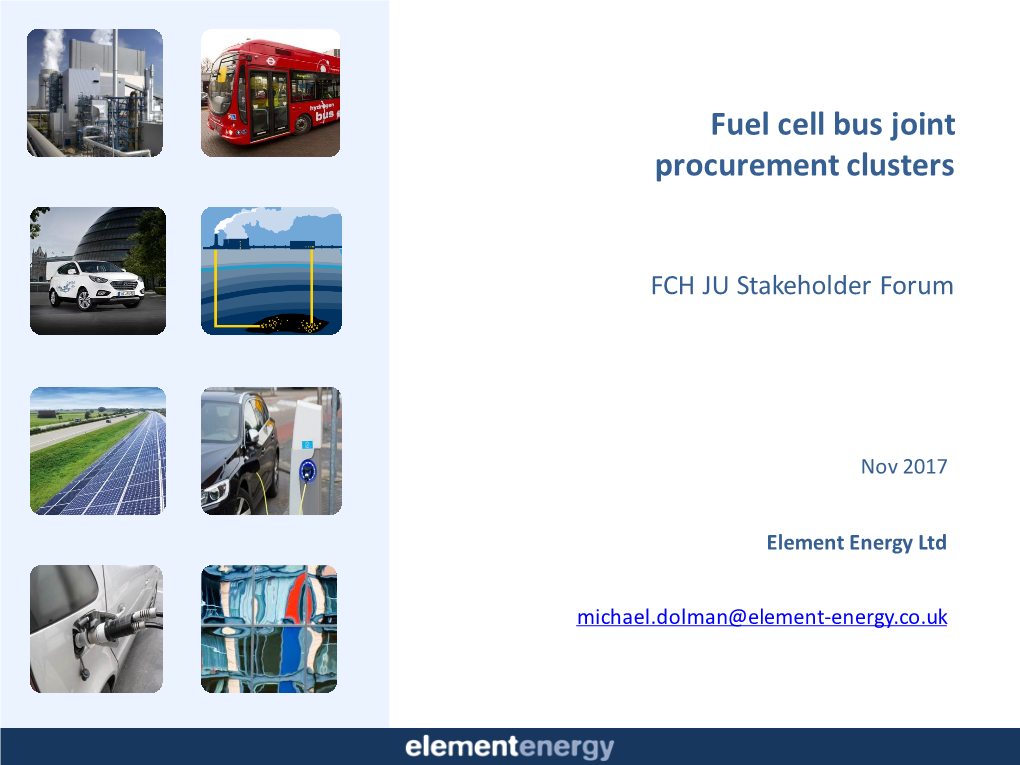 Fuel Cell Bus Joint Procurement Clusters