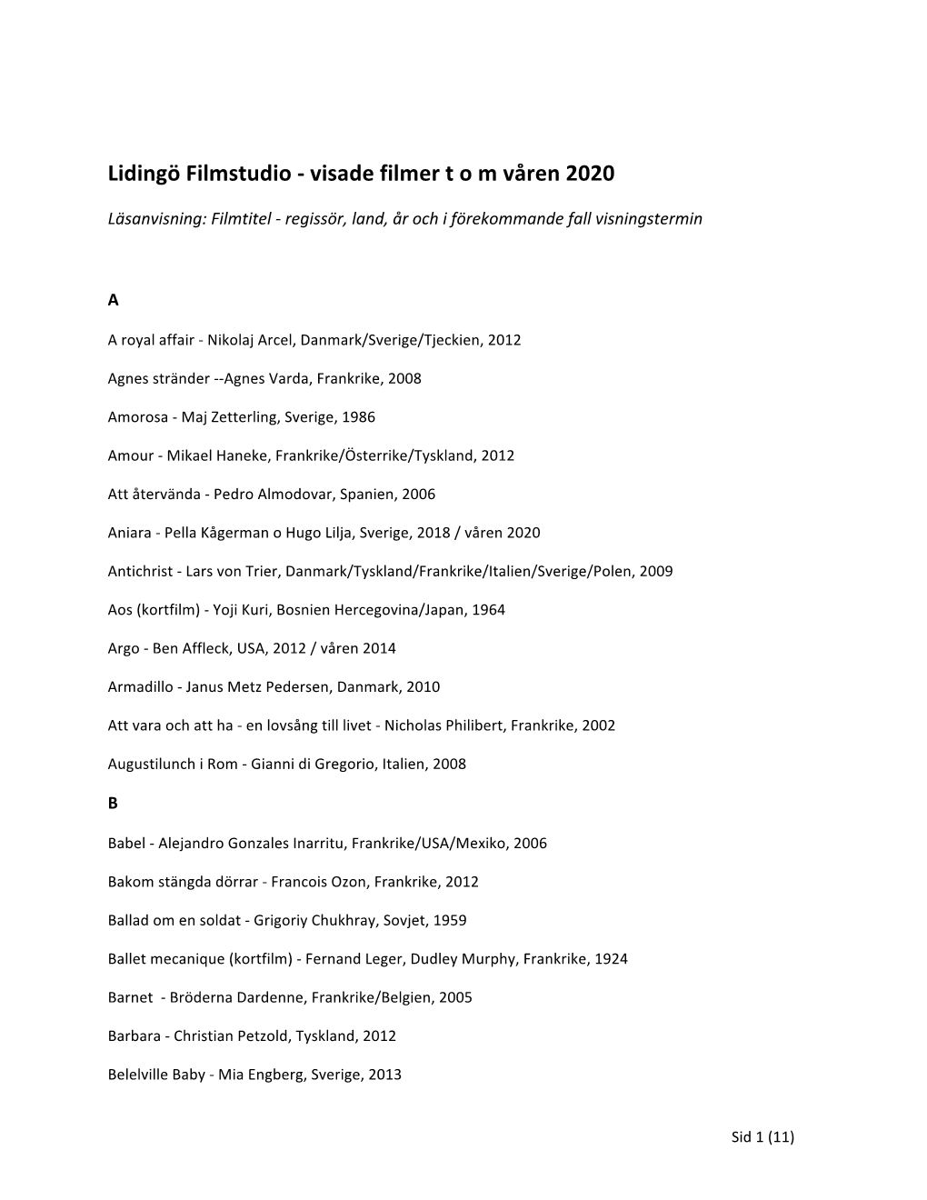 Visade Filmer T O M Våren 2021.Pdf