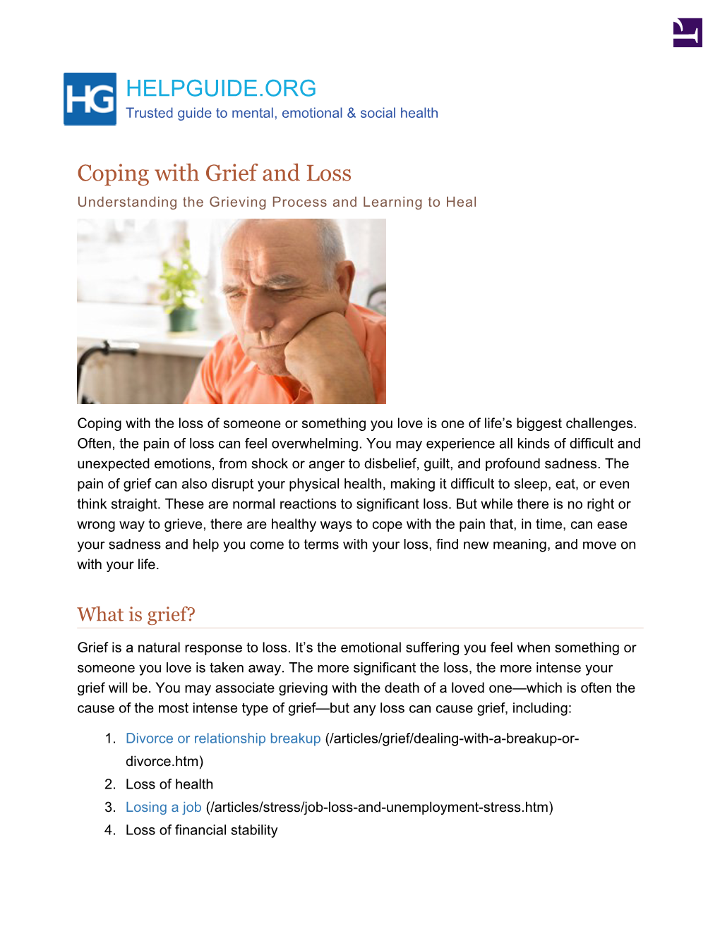 Coping with Grief and Loss Understanding the Grieving Process and Learning to Heal