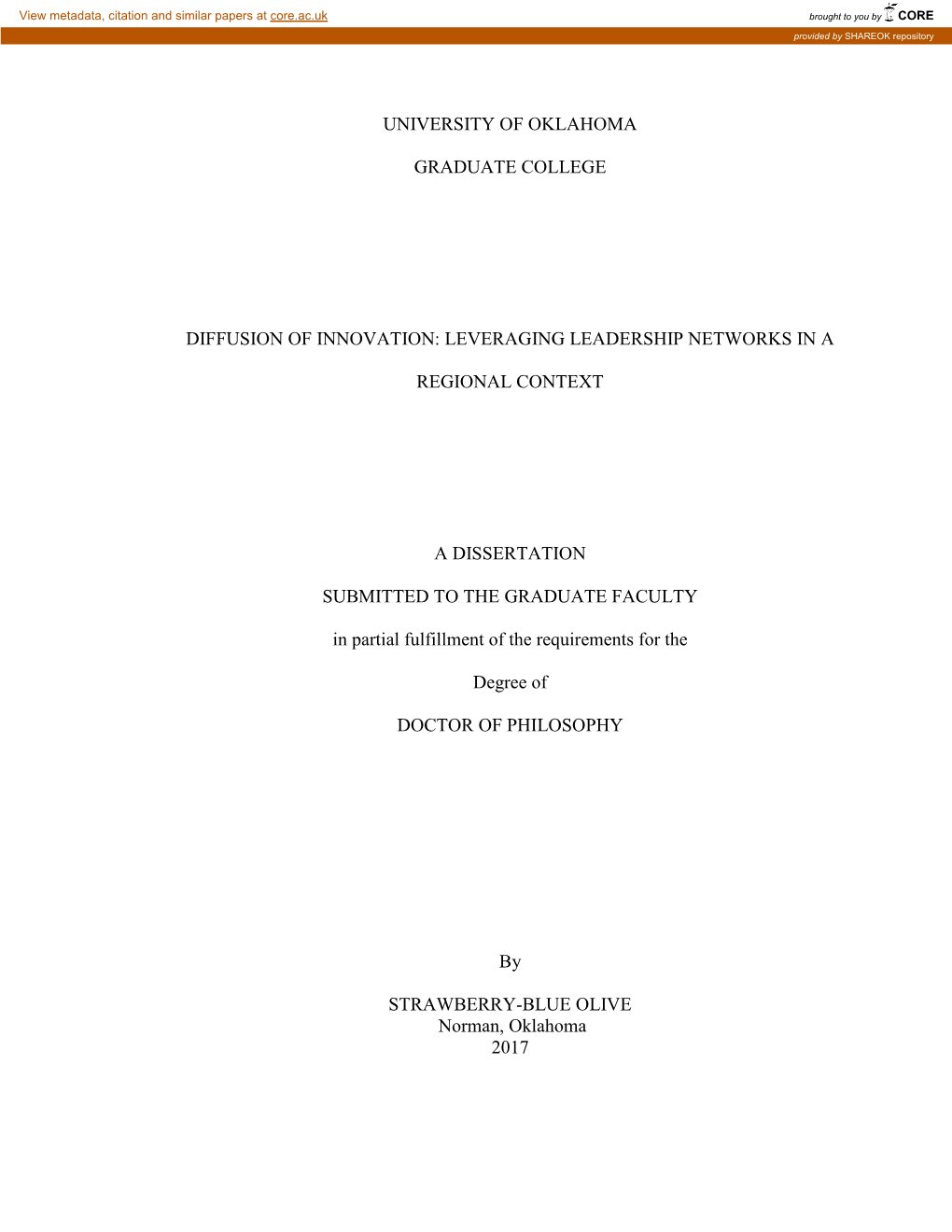 Doctoral Dissertation Template