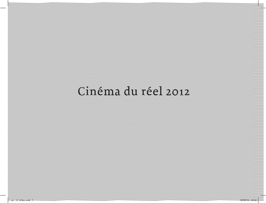 Cinéma Du Réel 2012