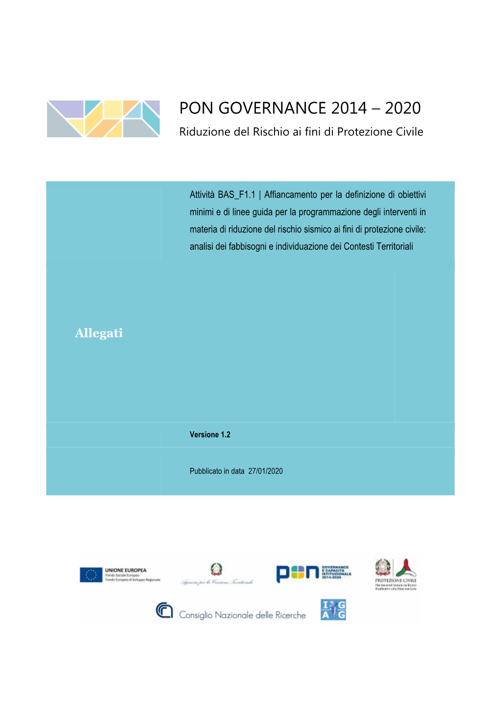 Pon Governance 2014 – 2020