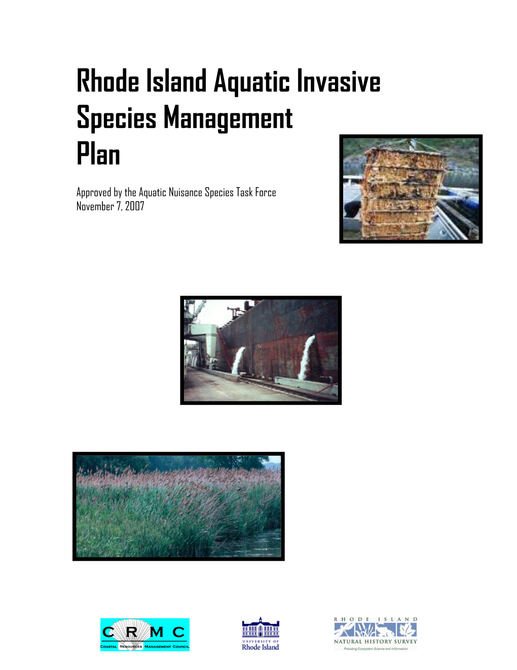 Rhode Island Aquatic Invasive Species Management Plan