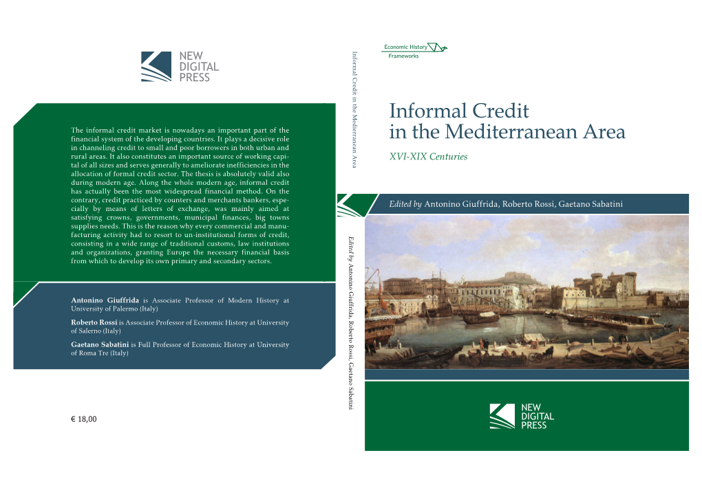 Informal Credit in the Mediterranean Area (XVI-XIX Centuries)