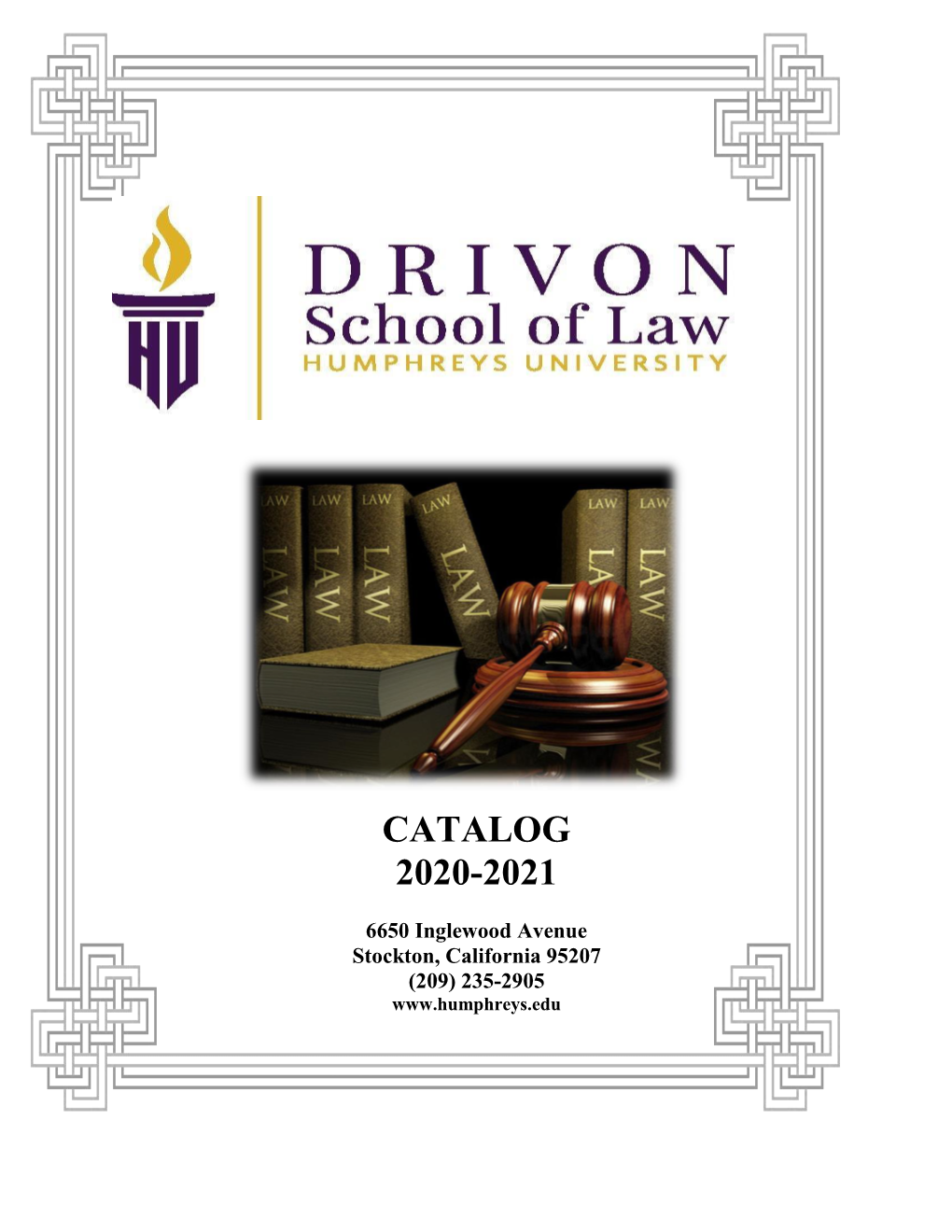 Drivon School of Law Catalog