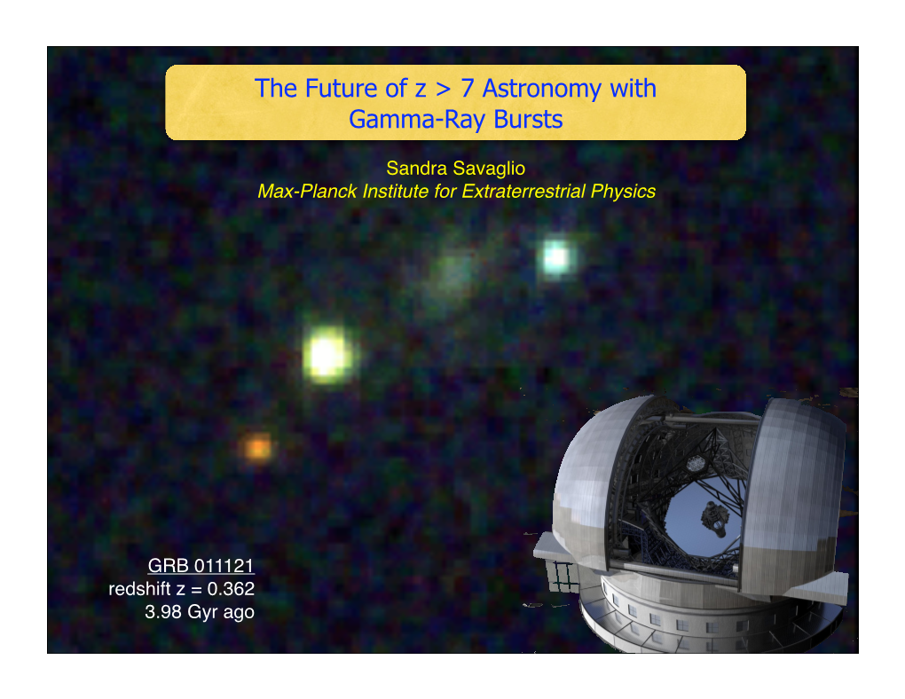 The Future of Z > 7 Astronomy with Gamma-Ray Bursts