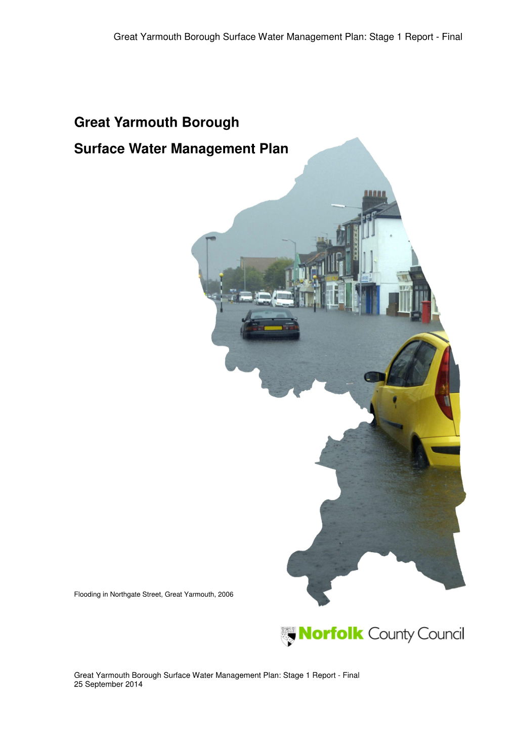 Great Yarmouth Borough Surface Water Management Plan: Stage 1 Report - Final