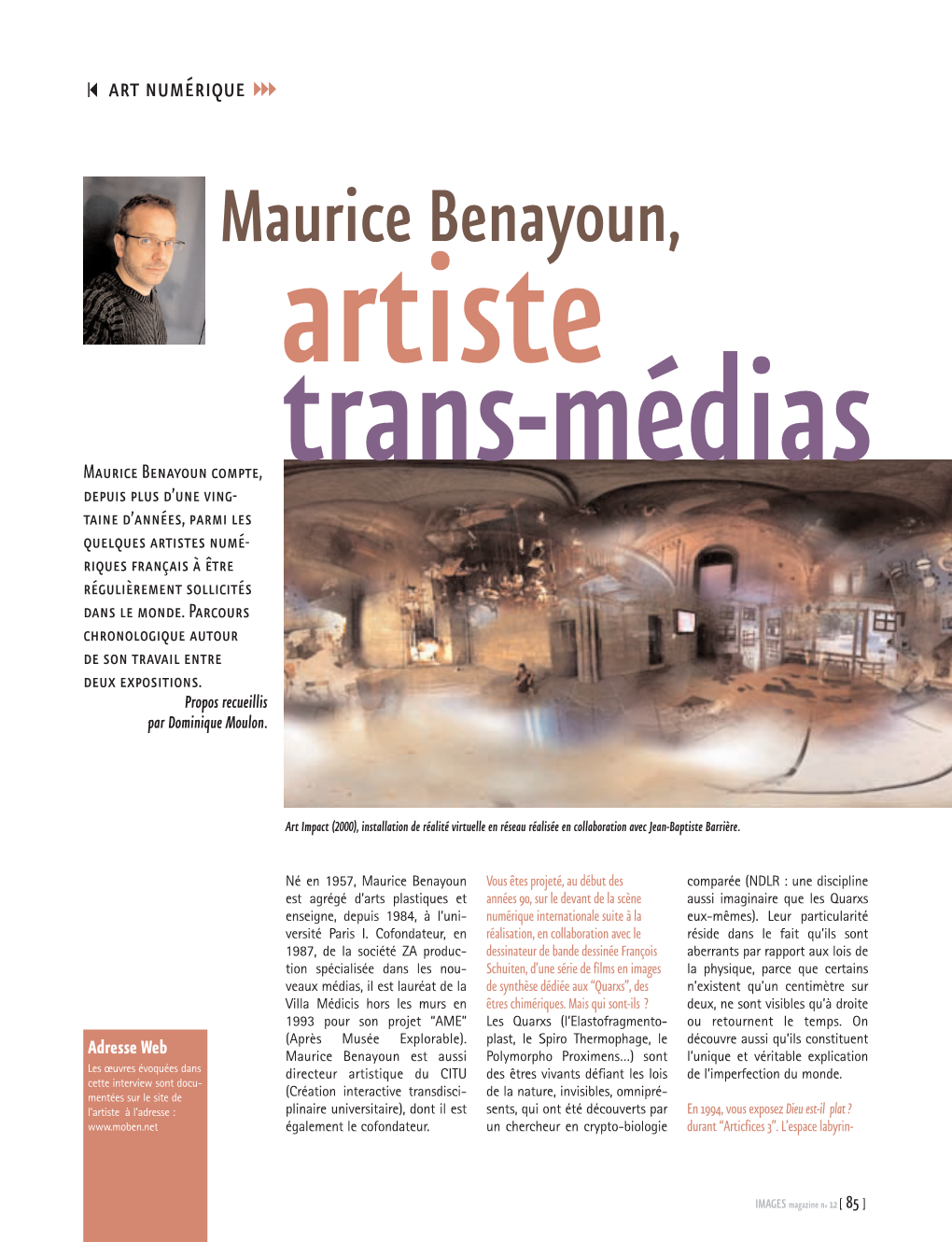 Maurice Benayoun, Artiste