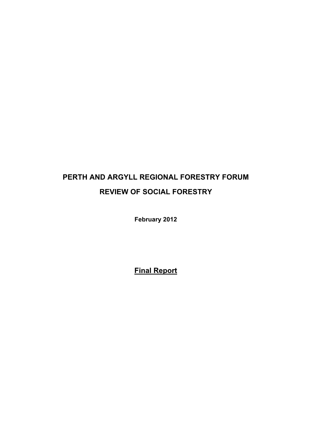 Perth and Argyll Regional Forestry Forum