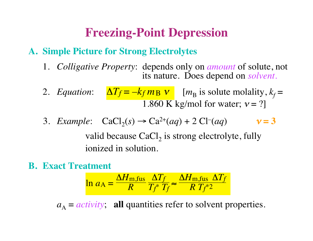 Freezing-Point Depression A