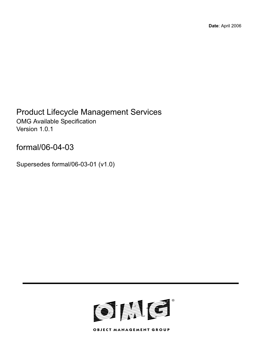 Product Lifecycle Management Services Formal/06-04-03