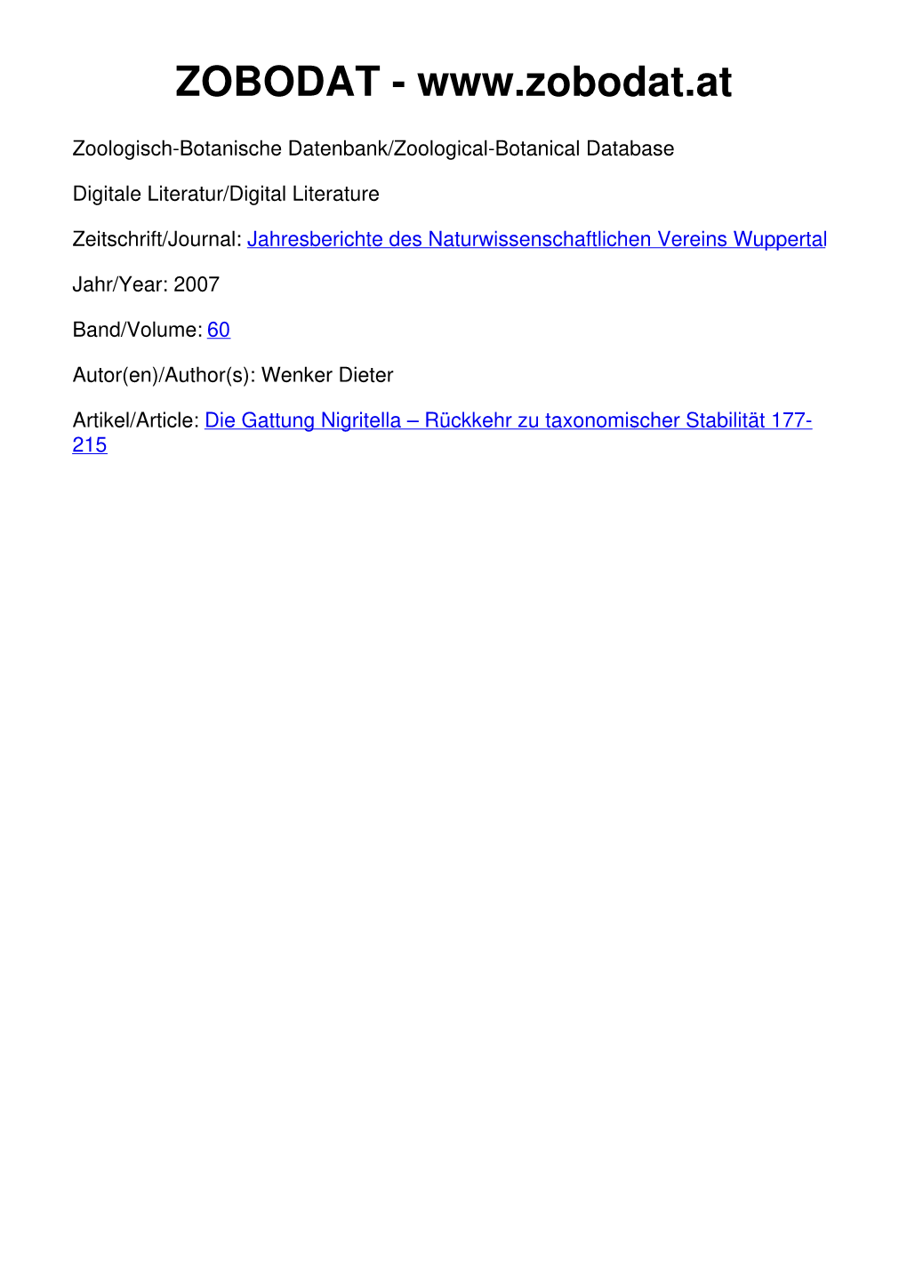 Jahresberichte Des Naturwissenschaftlichen Vereins Wuppertal