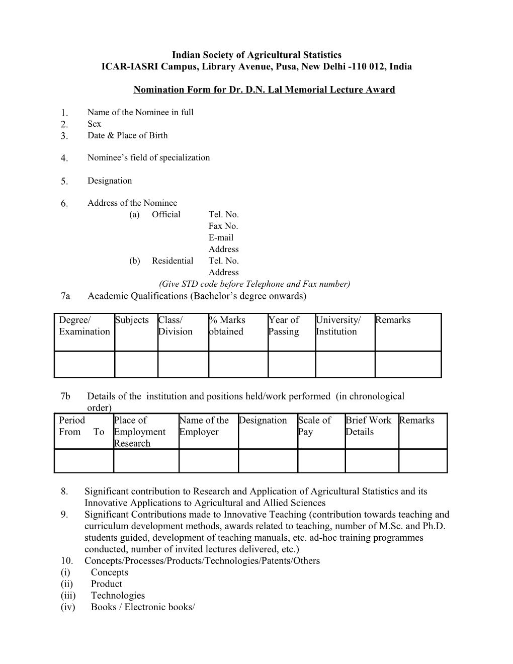 Indian Society of Agricultural Statistics