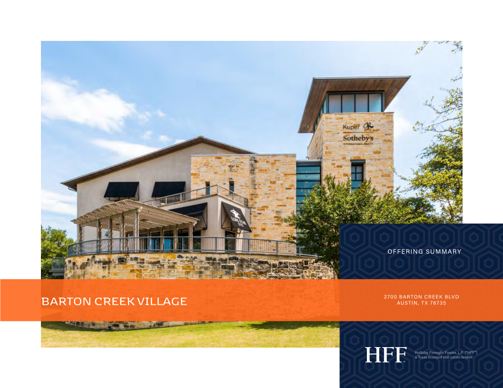 Barton Creek Village Austin, Tx 78735