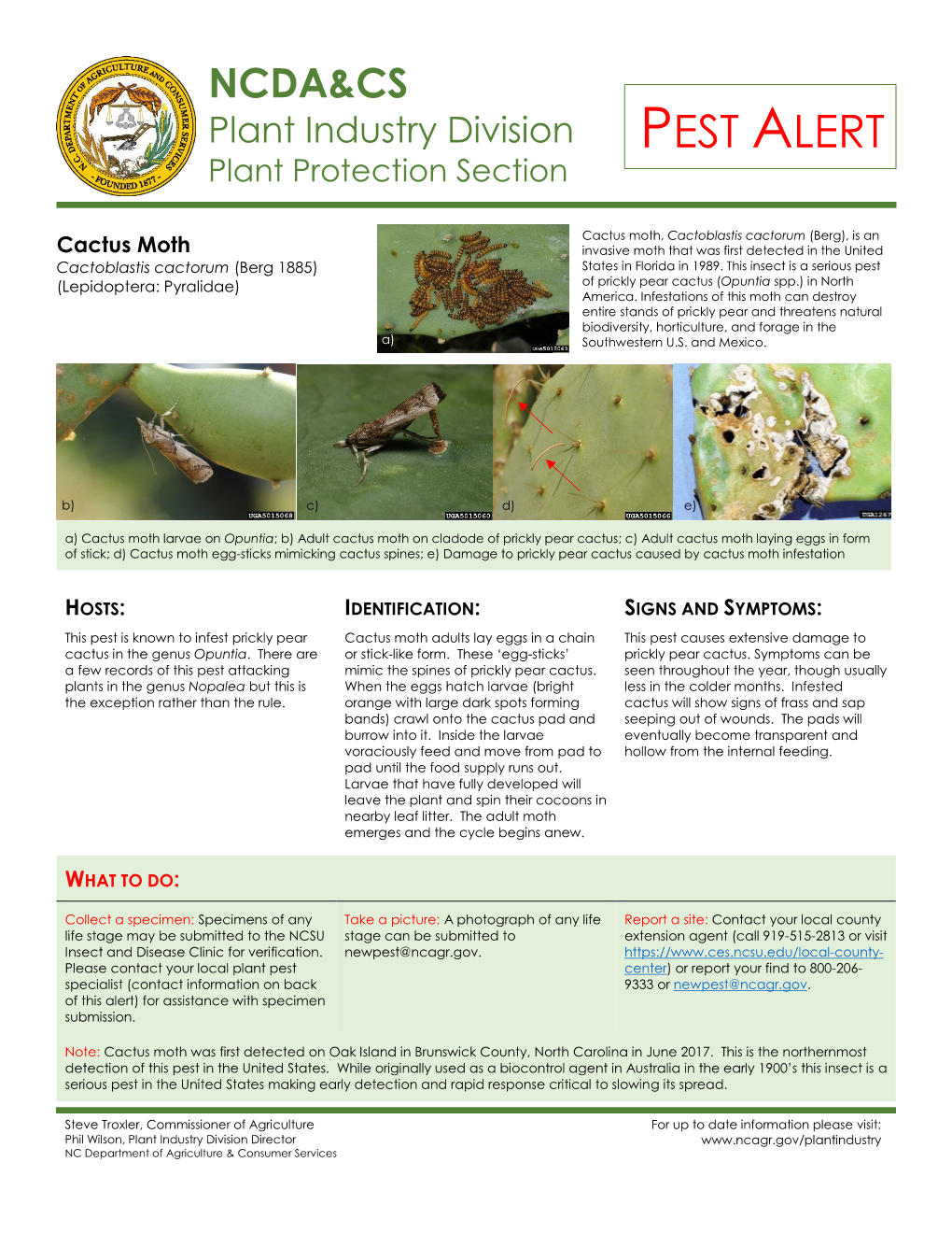 PEST ALERT Plant Protection Section