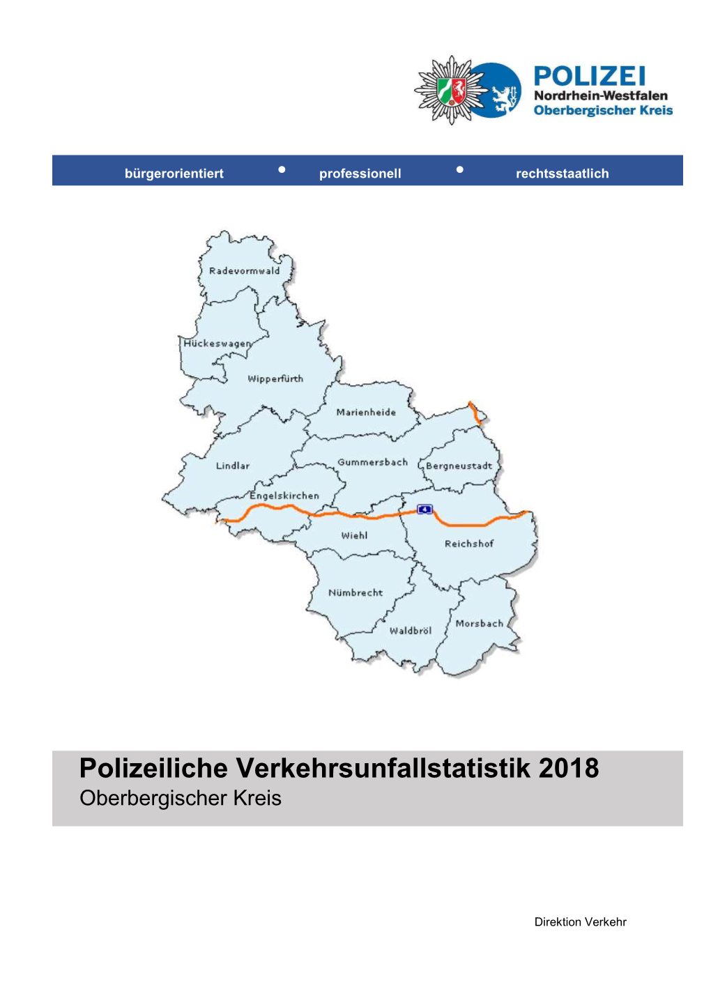 Verkehrsunfallstatistik 2018 Oberbergischer Kreis