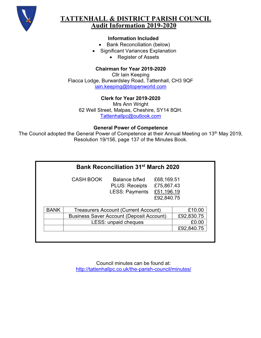 Tilston Parish Council