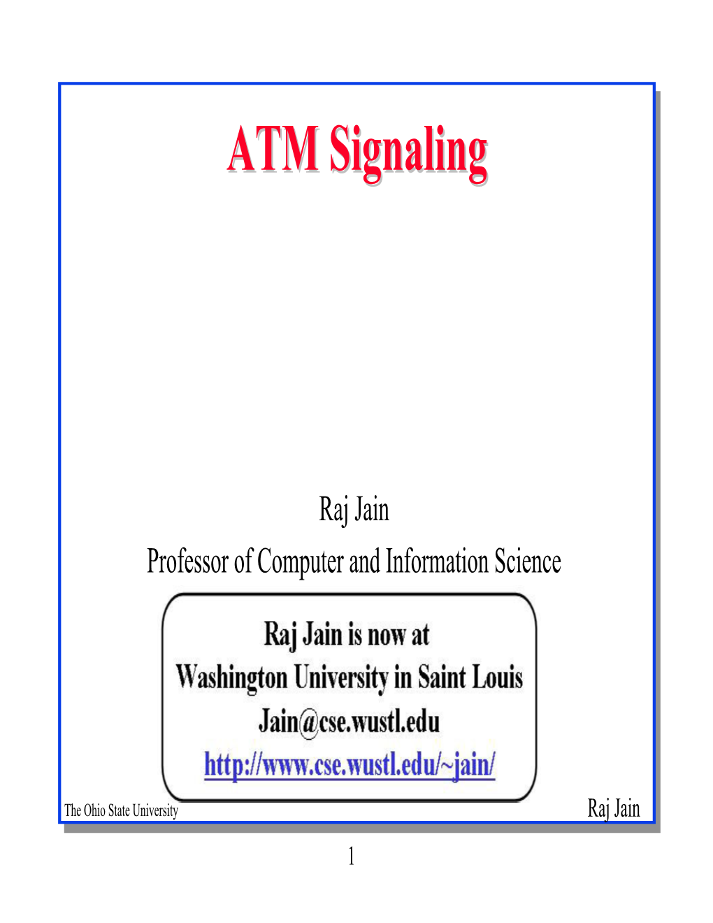 ATM Signalingsignaling