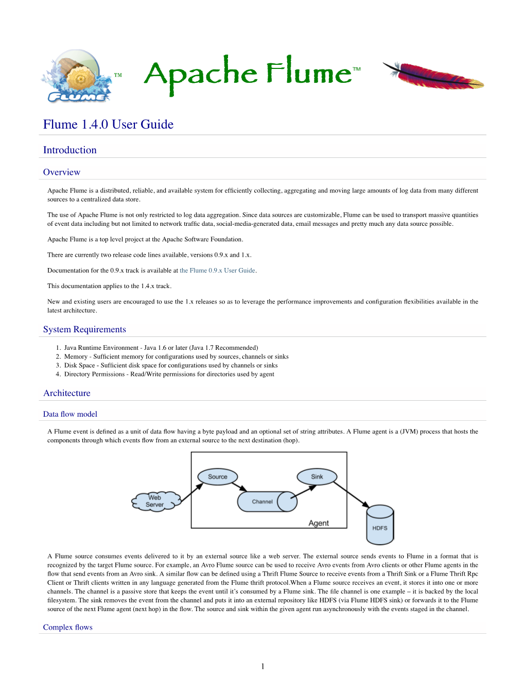 Flume 1.4.0 User Guide