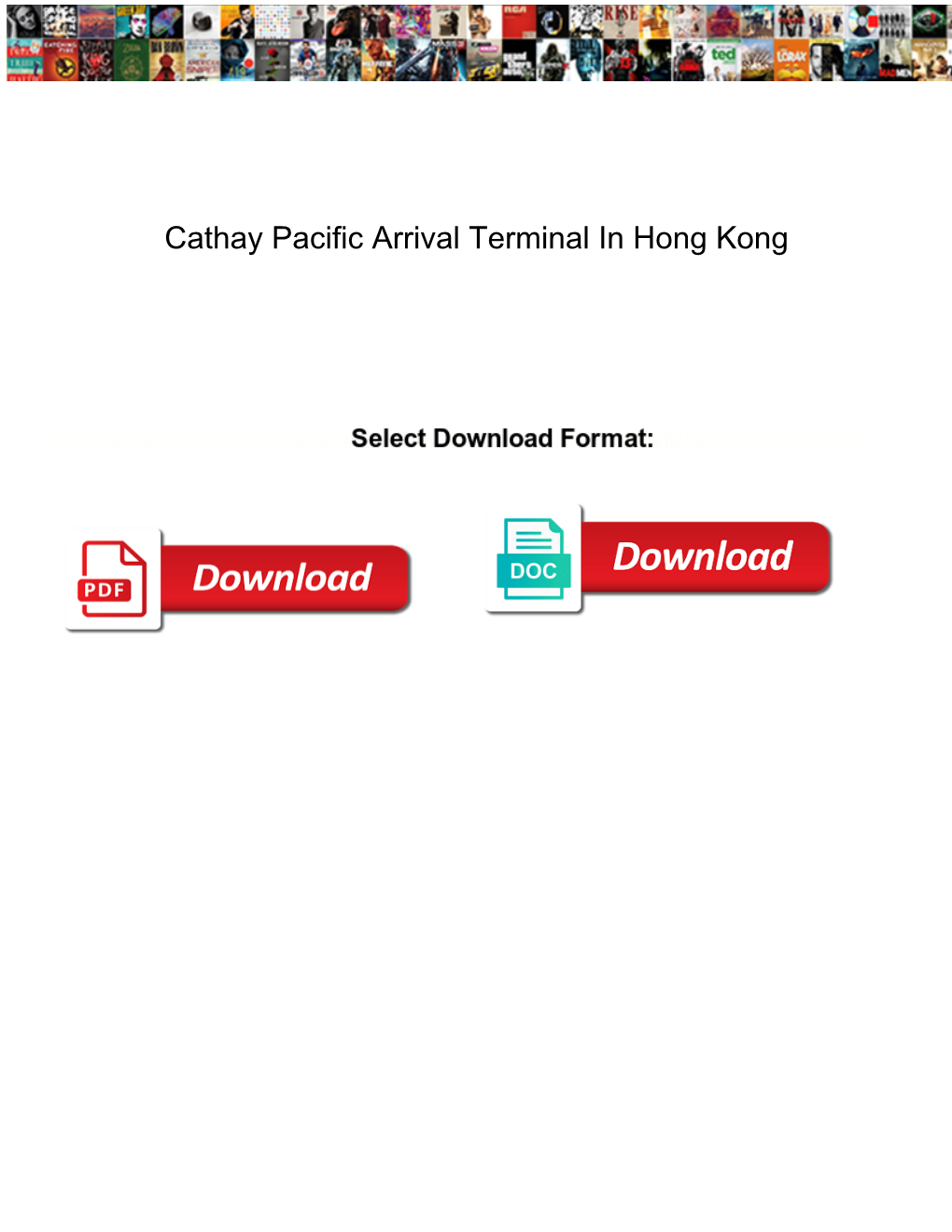 Cathay Pacific Arrival Terminal in Hong Kong