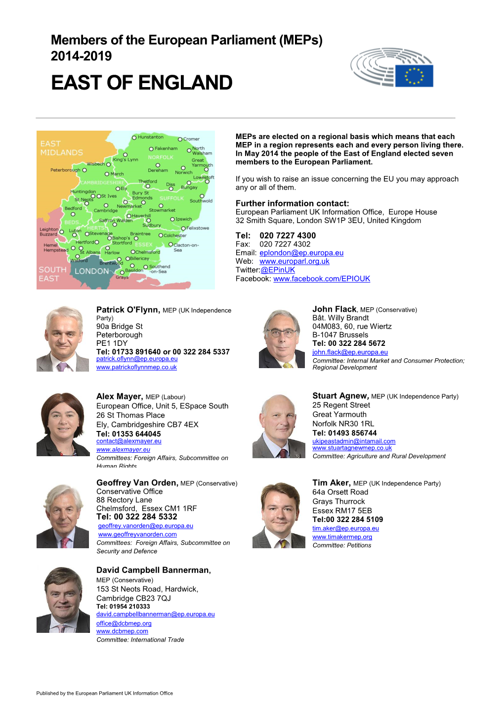 (Meps) 2014-2019 EAST of ENGLAND