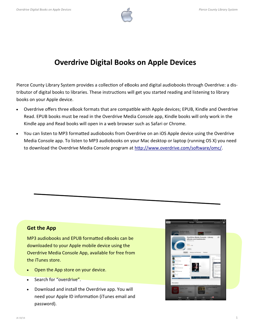 Overdrive Digital Books on Apple Devices Pierce County Library System