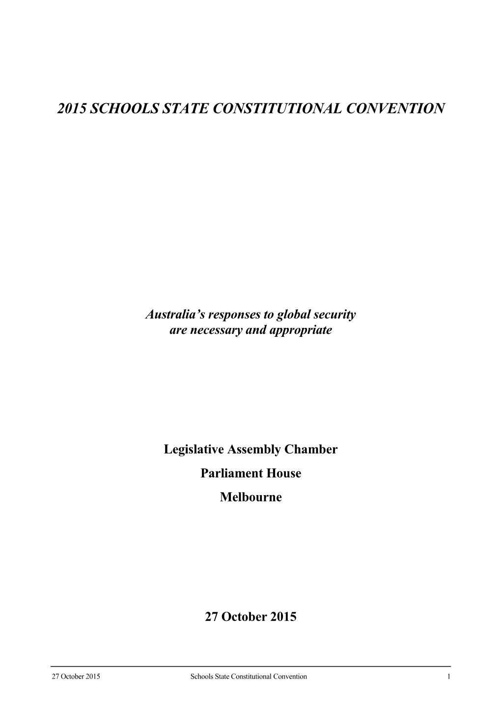 2015 Schools State Constitutional Convention