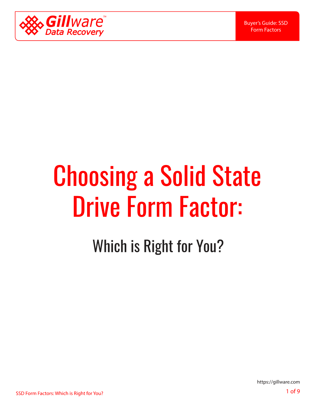 Choosing a Solid State Drive Form Factor