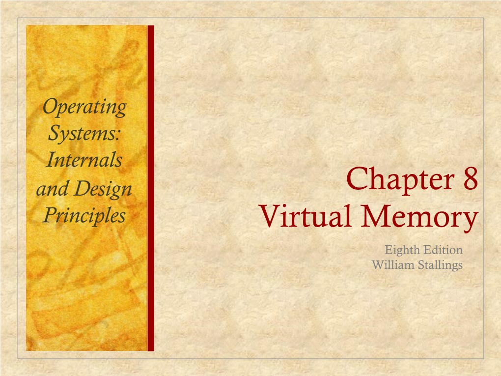 Chapter 8 Virtual Memory