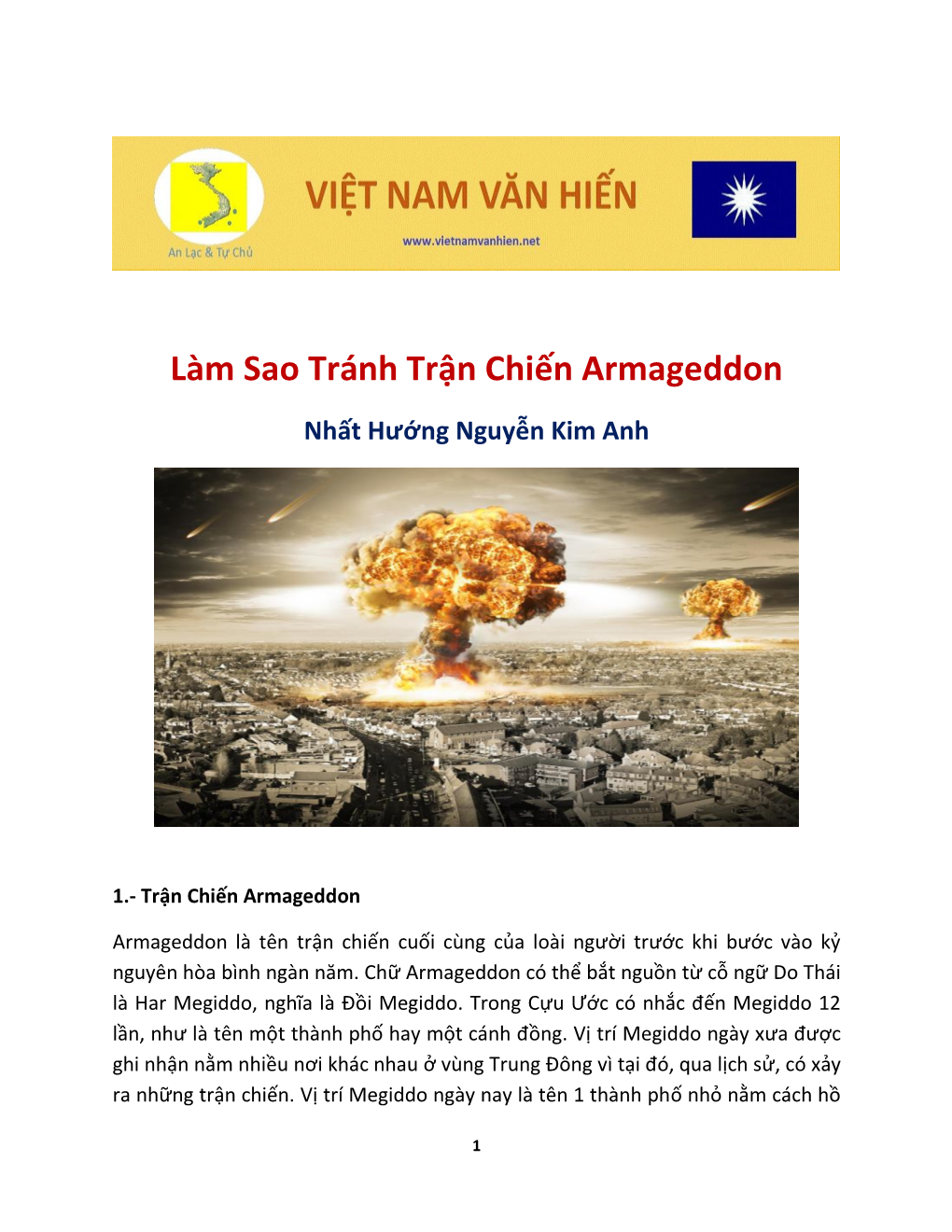 Làm Sao Tránh Trận Chiến Armageddon