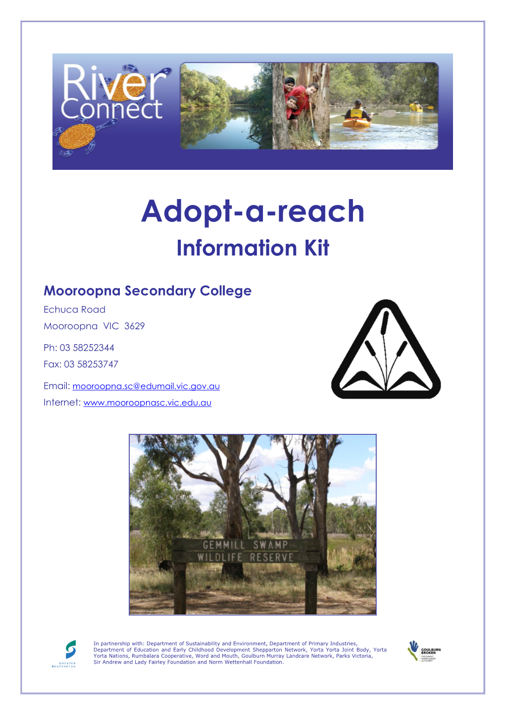 Adopt-A-Reach Info Kit: Mooroopna Secondary College