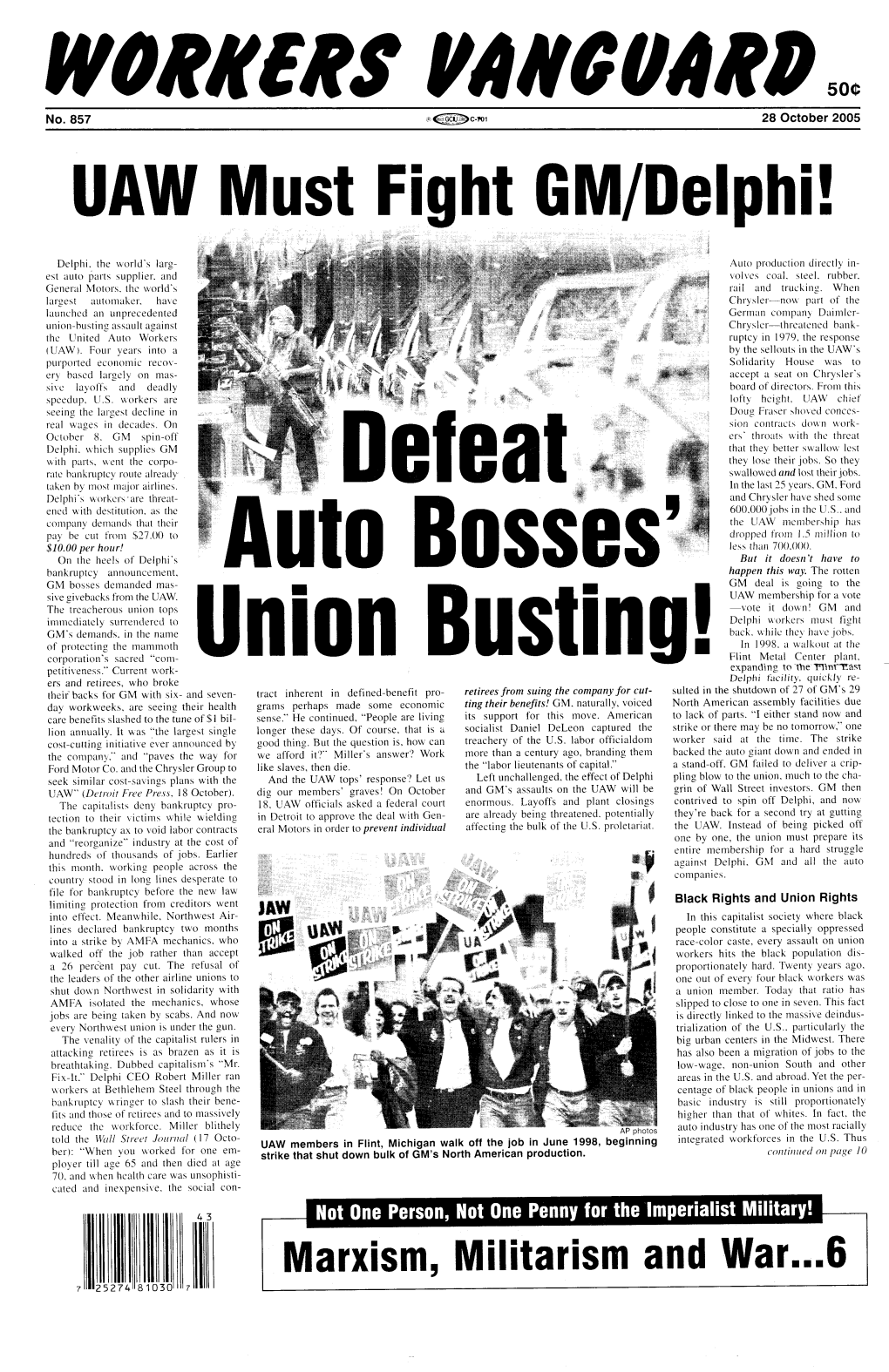 UAW Must Fight GM/Delphi!