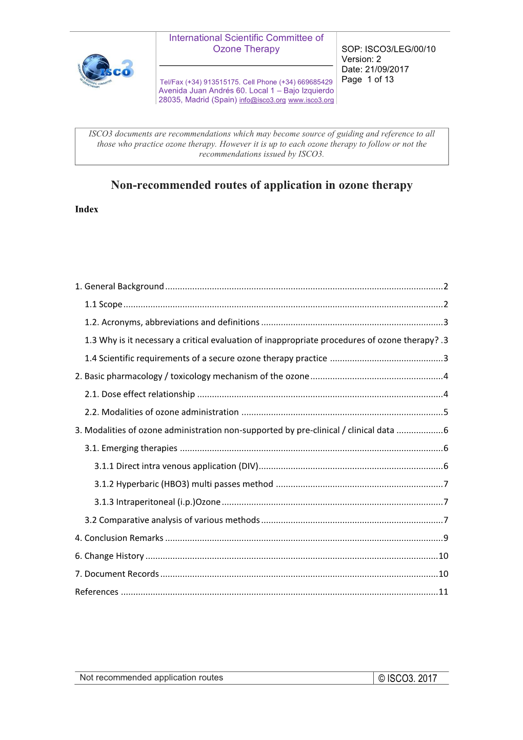 Non-Recommended Routes of Application in Ozone Therapy