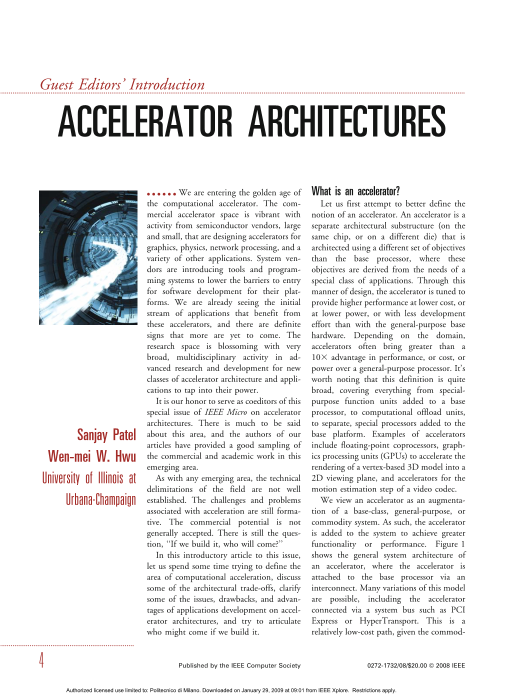 Accelerator Architectures