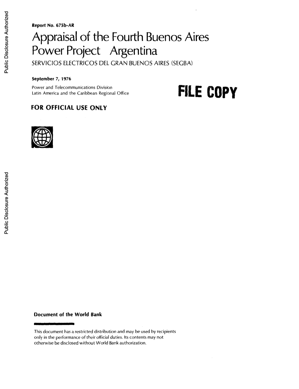 World Bank Document