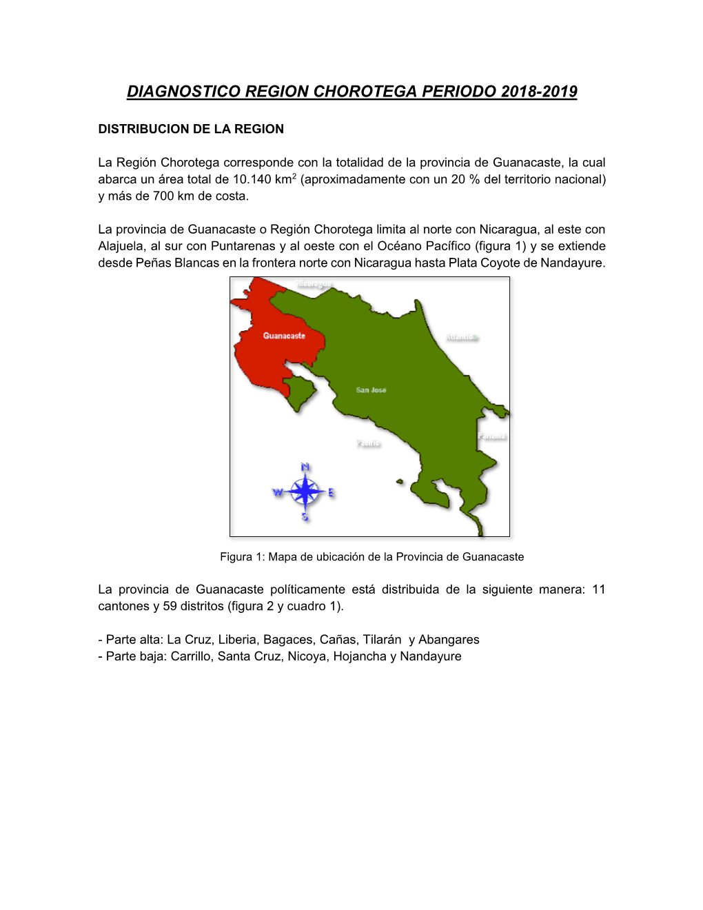 Diagnostico Region Chorotega Periodo 2018-2019