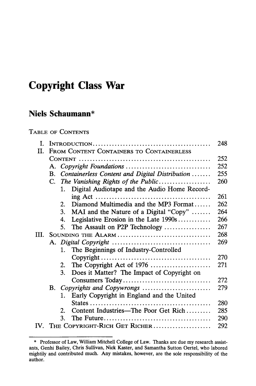 Copyright Class War