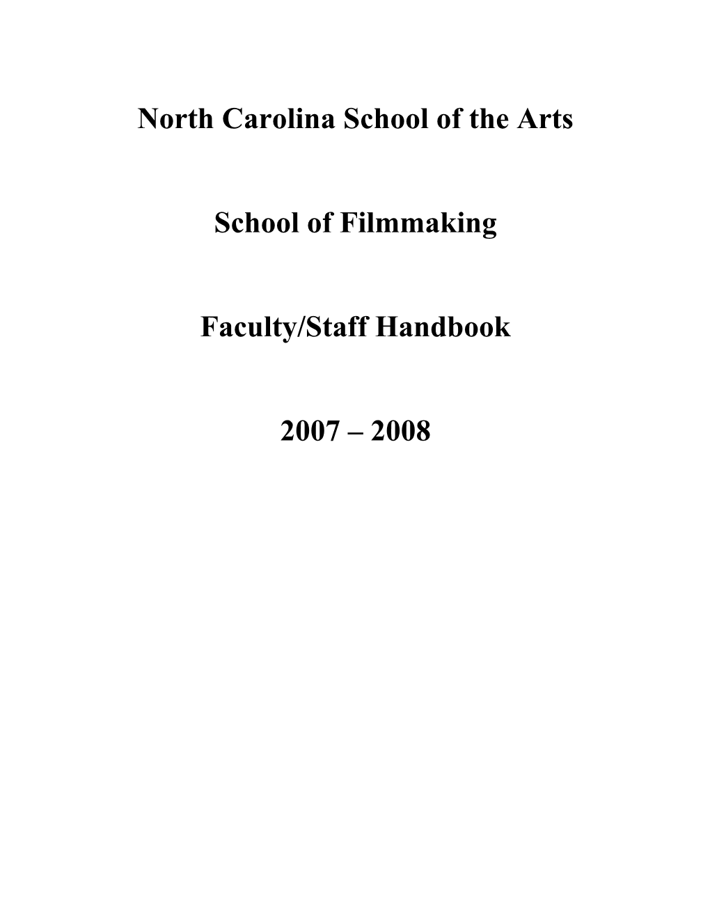 School of Filmmaking Organization