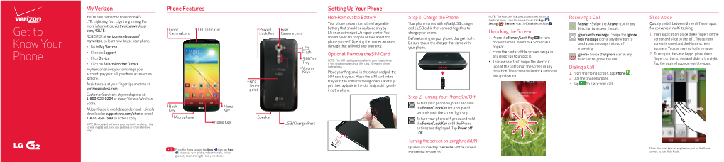 LG G2 Quick Start Guide