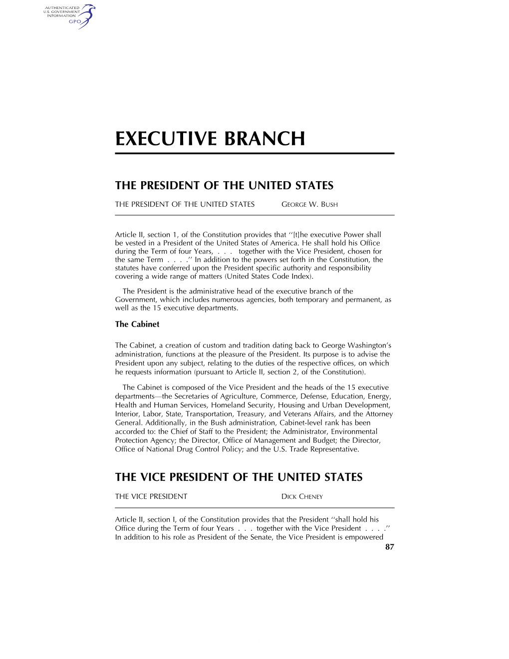 Executive Branch