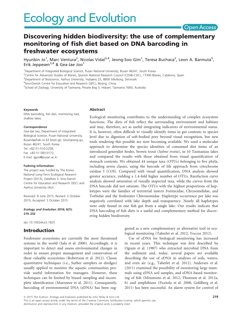 Discovering Hidden Biodiversity: the Use of Complementary Monitoring Of