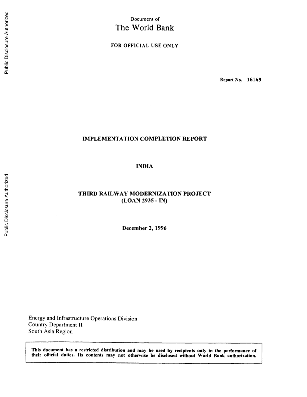 World Bank Document