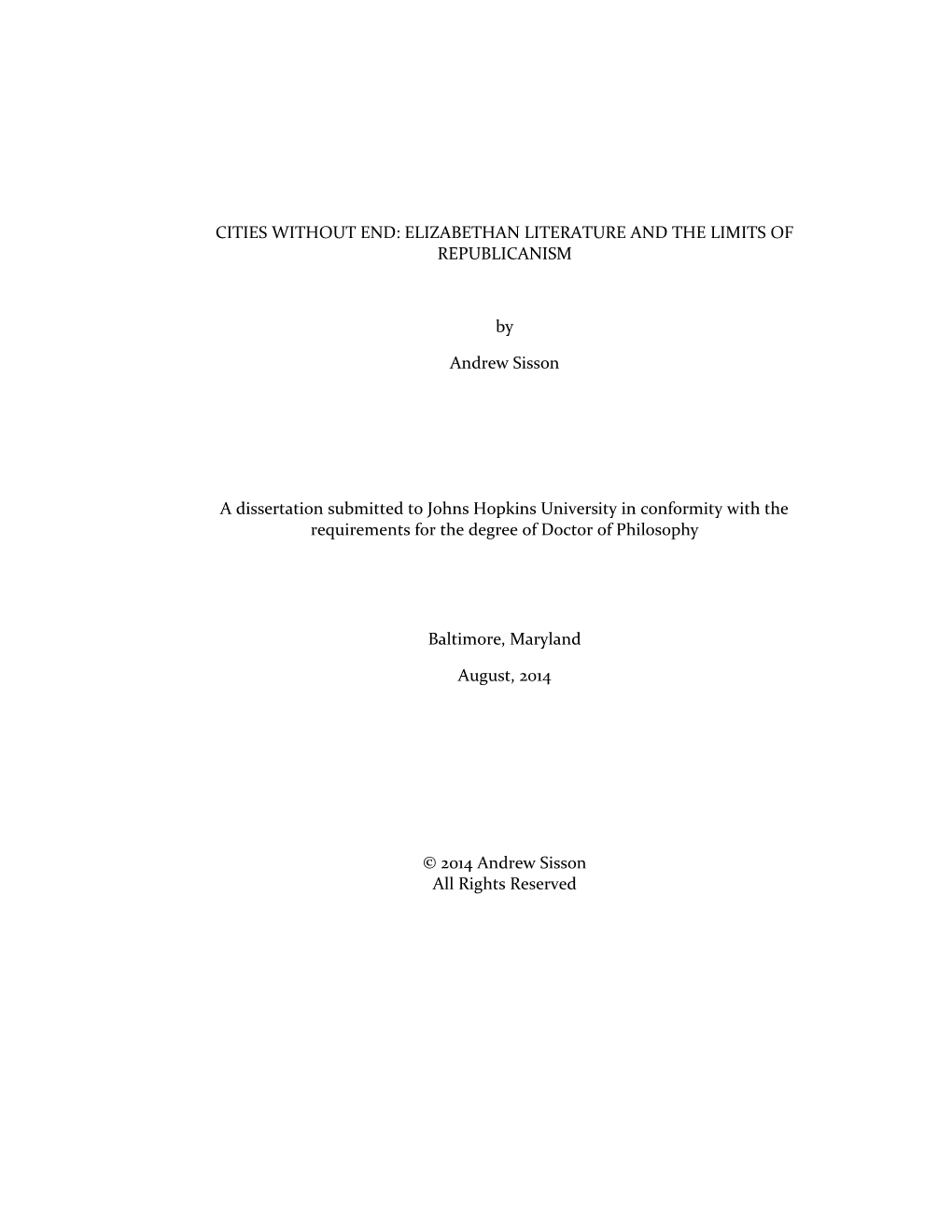 SISSON-DISSERTATION-2014.Pdf