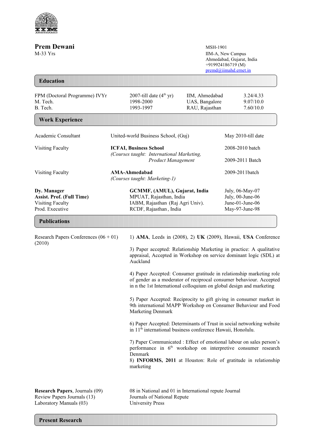 M-33 Yrs IIM-A, New Campus