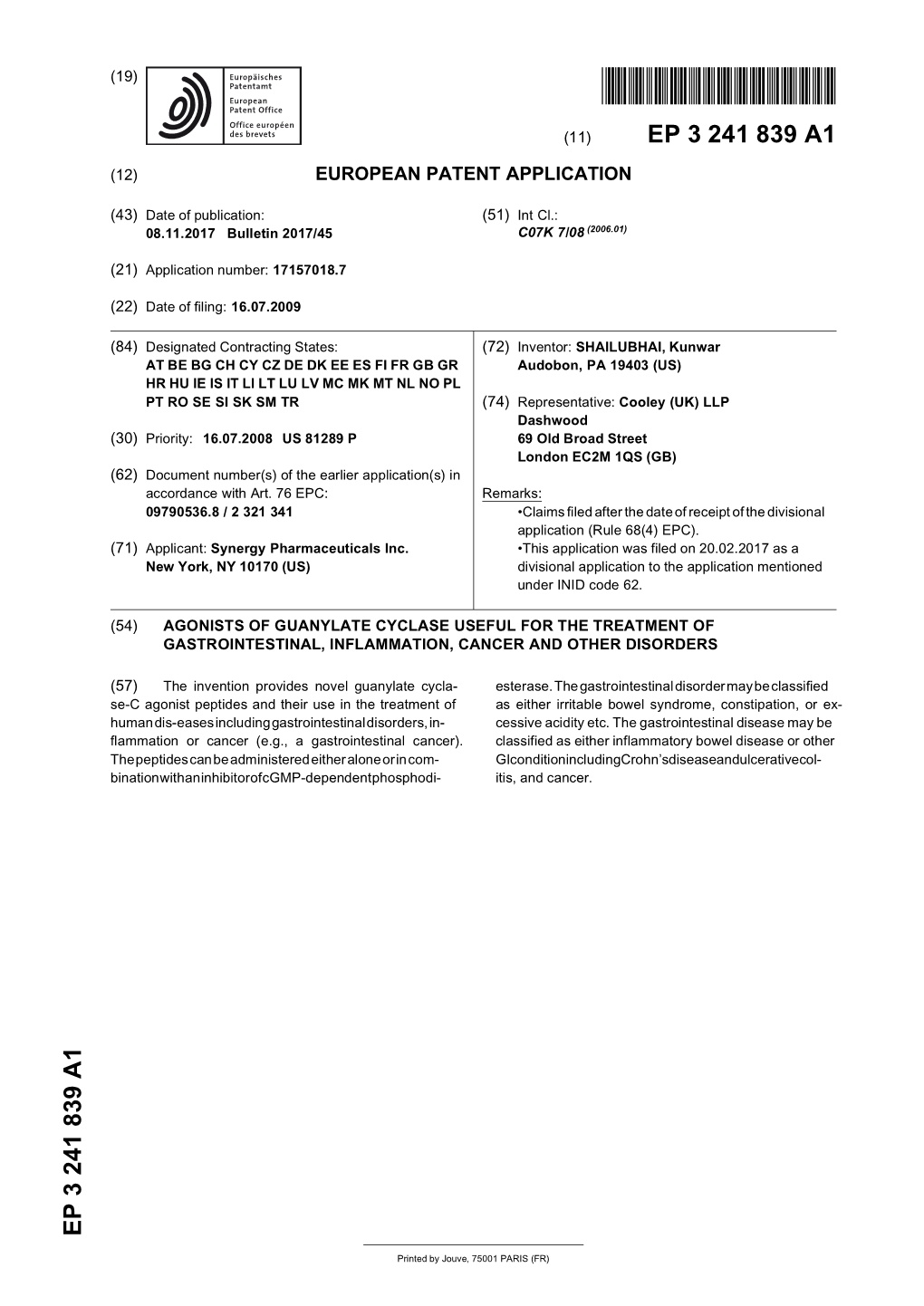 Agonists of Guanylate Cyclase Useful for the Treatment of Gastrointestinal, Inflammation, Cancer and Other Disorders