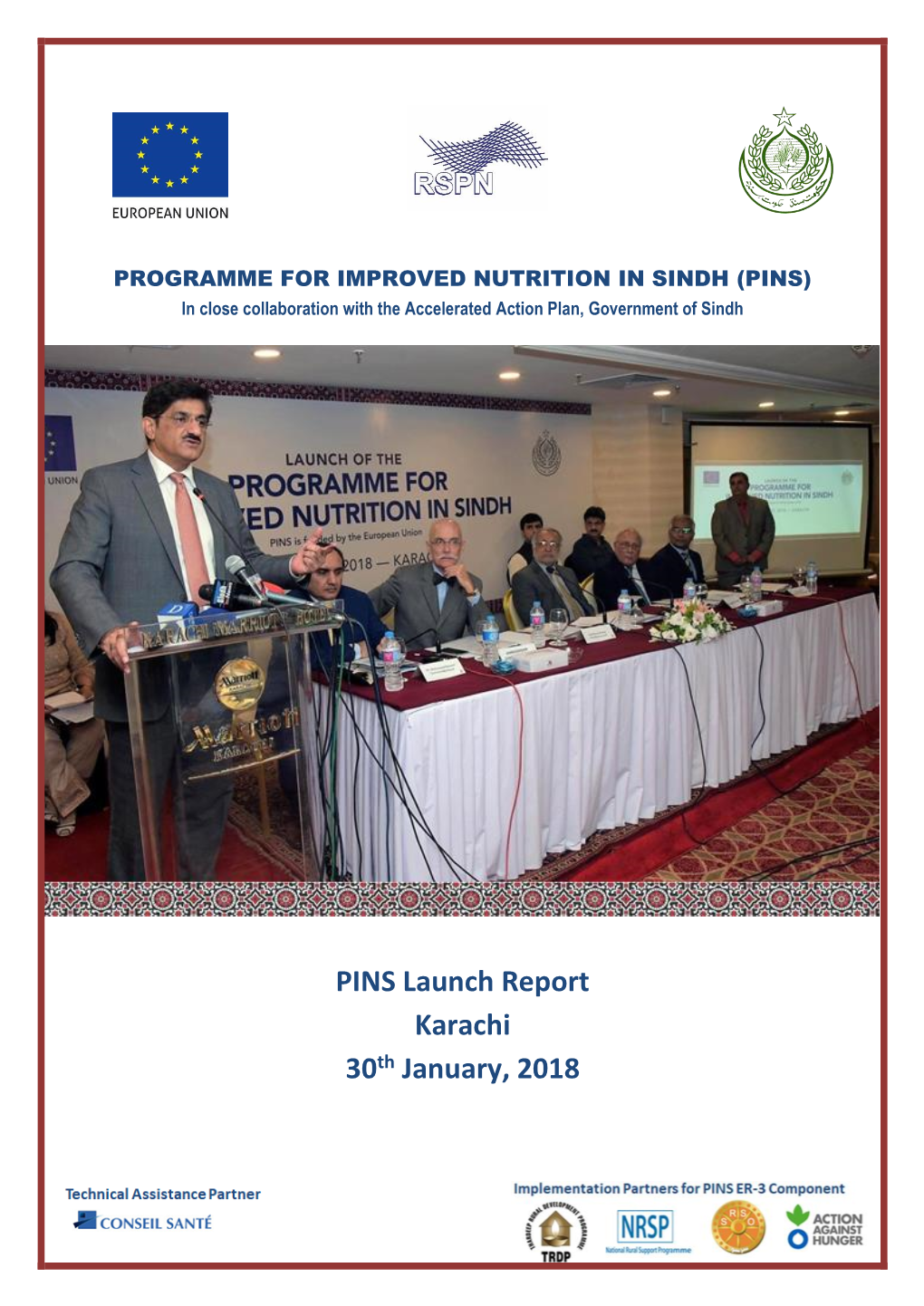 PINS Launch Report Karachi 30Th January, 2018